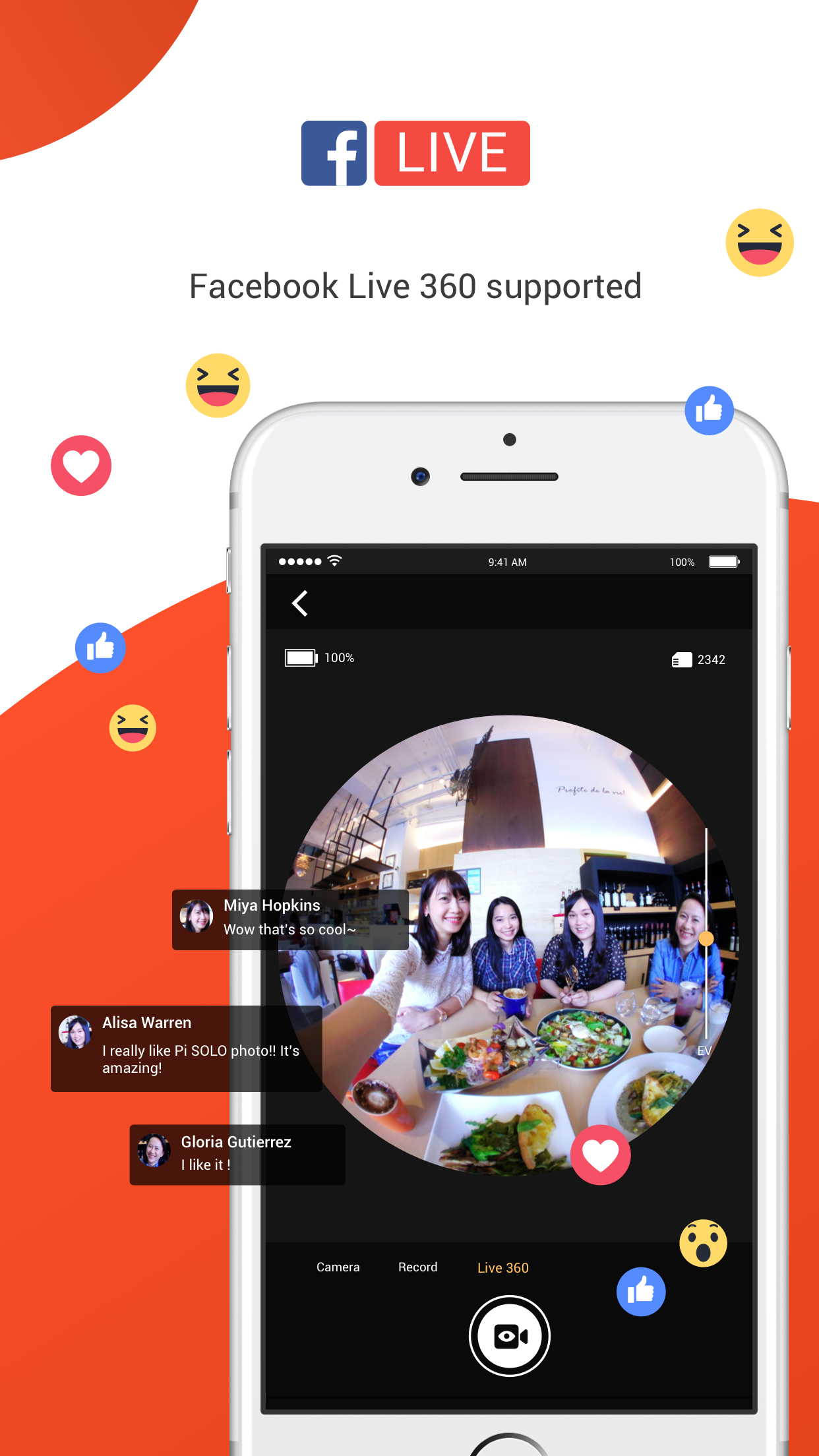 Facebook Live 360 supported