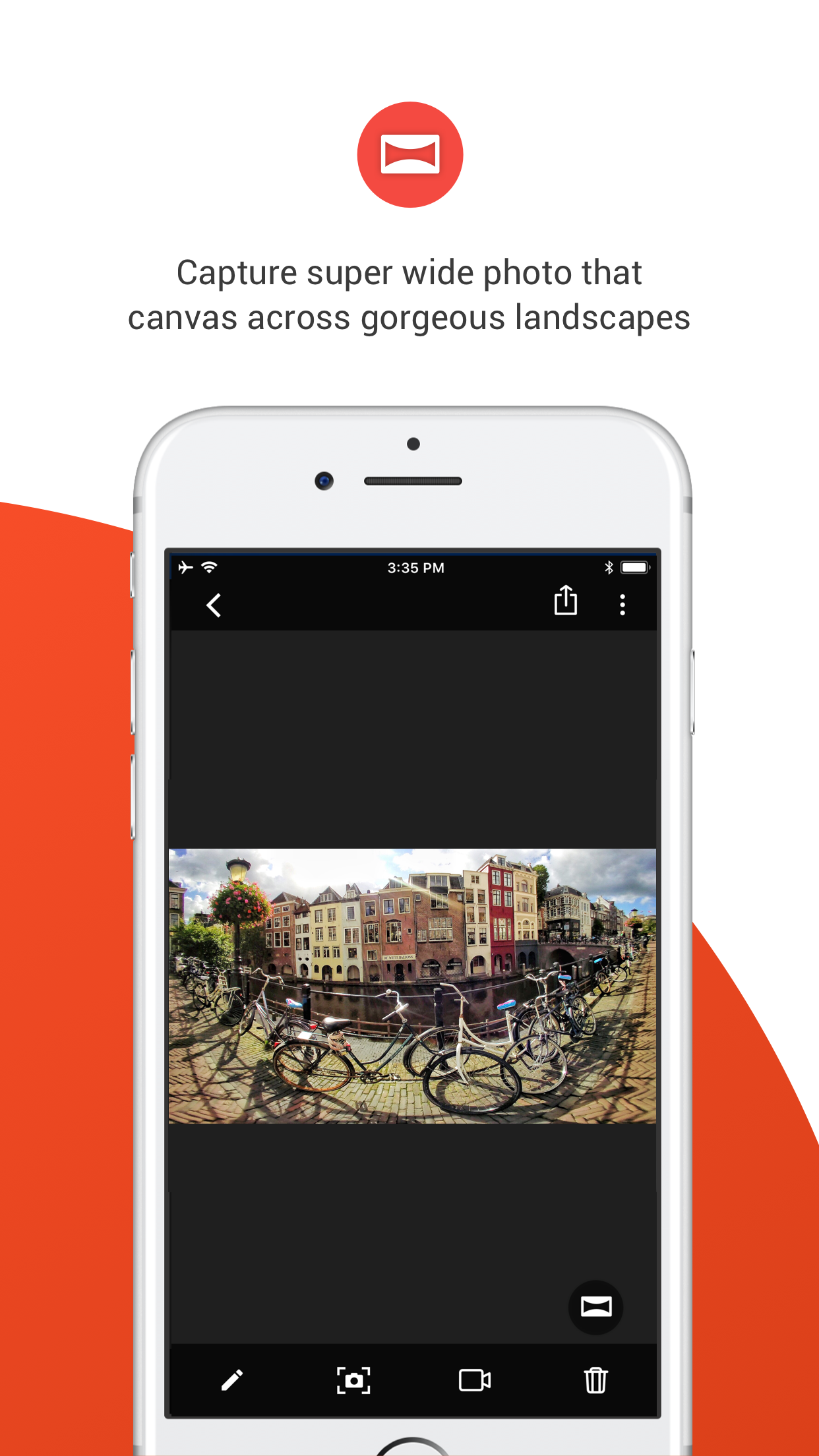 Capture super wide photo that canvas across gorgeous landscapes